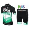 Set Fahrradtrikot + Radhose Kurze 2020 Bora-Hansgrohe Kinder N001